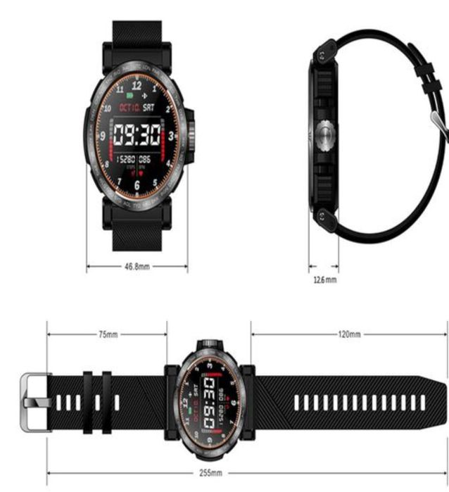 Relógio inteligente s18 desportivo impermeável com notificação *Novo*