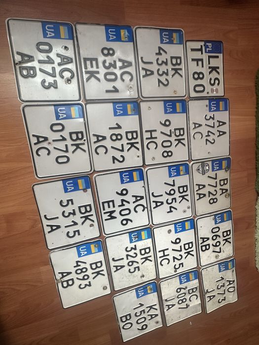 Мото номера 1+1 дублікат мото номерів