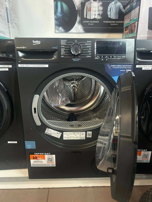 Suszarka Beko POMPA CIEPŁA Pojemna 9 kg Funkcja PARY