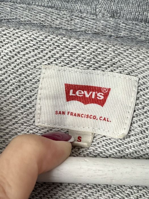 Szara bluza kangurka z kapturem Levi’s S