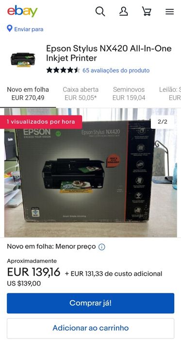 Impressora epson stylus SX240w