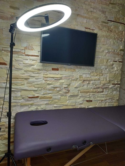 Професійна кільцева LED лампа 45 см. Повний набір зі штативом та