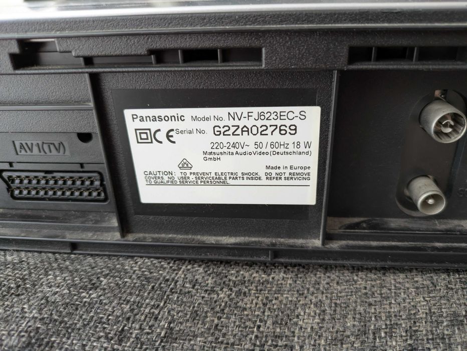 Panasonic VHS Player: NV-FJ623EC-S64284325358209124