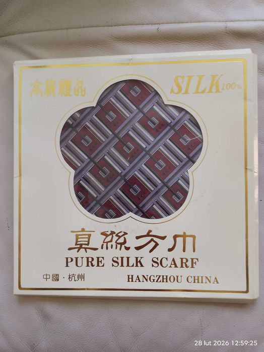 Szal jedwabny męski