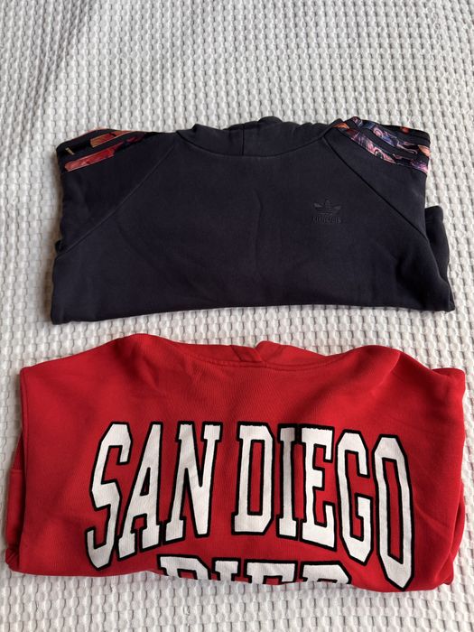 2 bluzy z kapturem Adidas i Zara