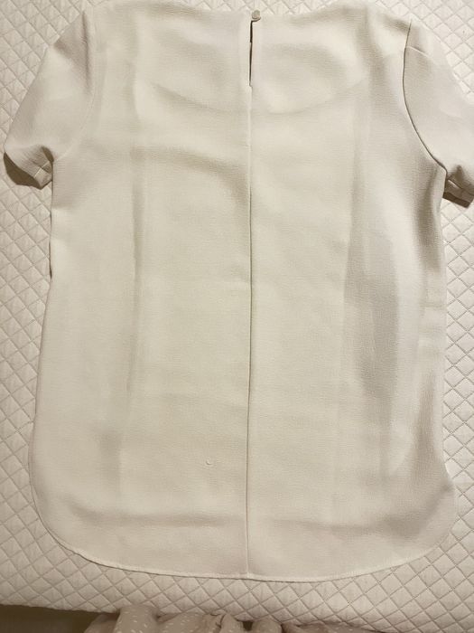 Blusa fina tecido tipo chifon beje claro, tam  40