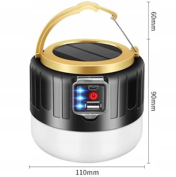 Акумуляторний світильник (лампа) з пультом і сонячною батареєю