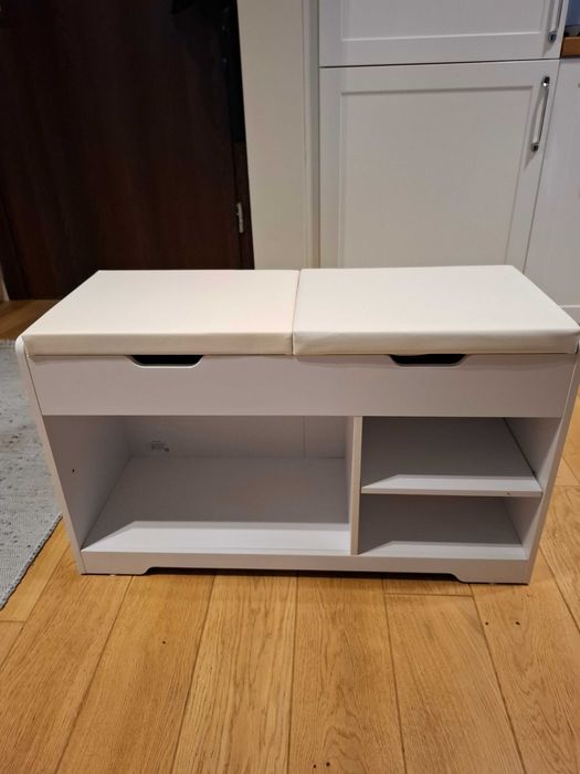 Szafka na buty biała drewniana