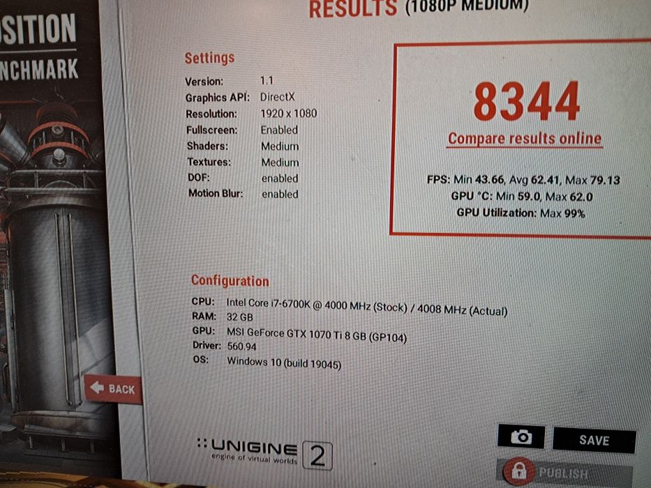 Видеокарта КАК НОВАЯ MSI GTX 1070  8GB  пломба