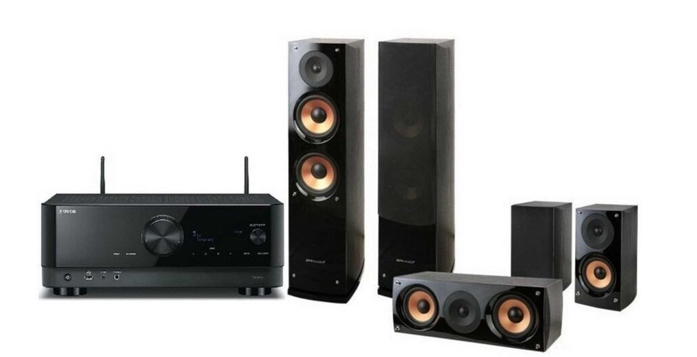 Kino domowe YAMAHA MusicCast RX-V4A + Pure Acoustics Nova 8 Czarny
