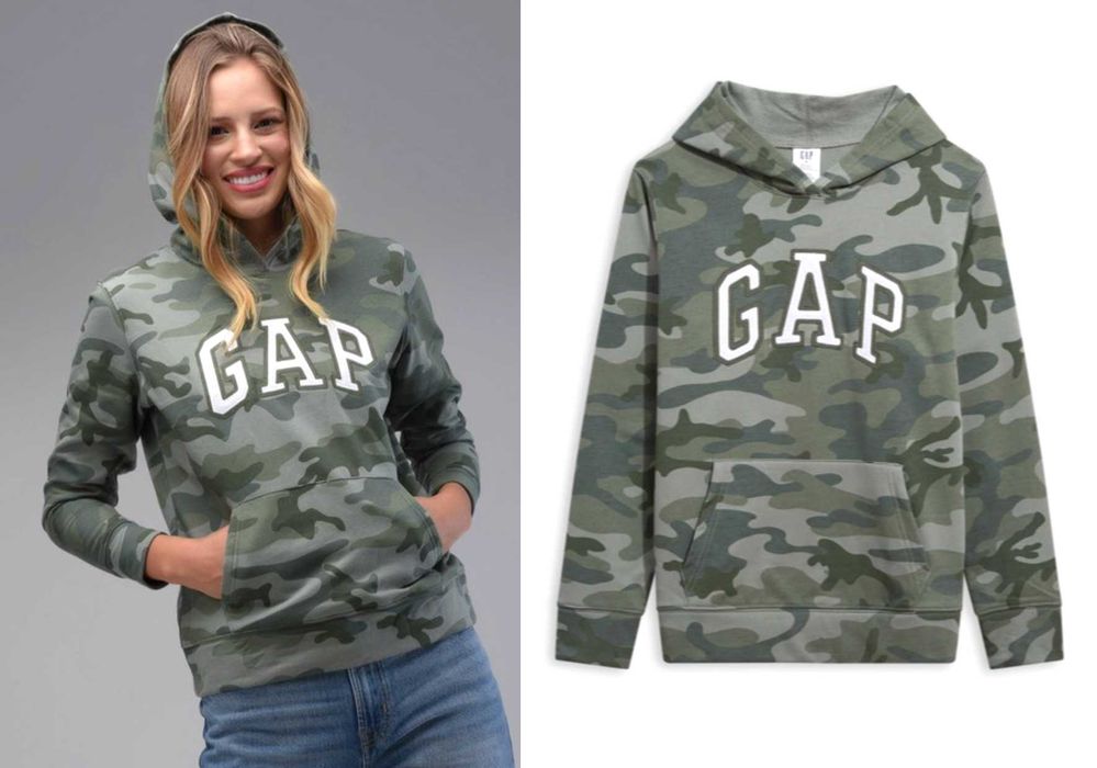 GAP bluza z kapturem moro camo oryginał za pół ceny
