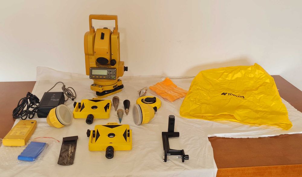 Estação Total Topcon GTS-211D + Kit Completo de Topografia (Excelente Estado)