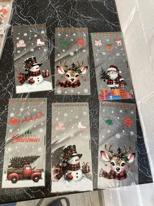 Woreczki świąteczne foliowe na prezenty i ciasteczka