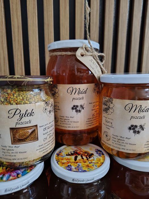 Miód, pyłek pszczeli, upominki, odkłady i pakiety pszczele