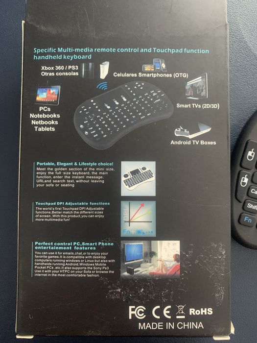 Mini teclado e rato bluetooth ( estilo comando )