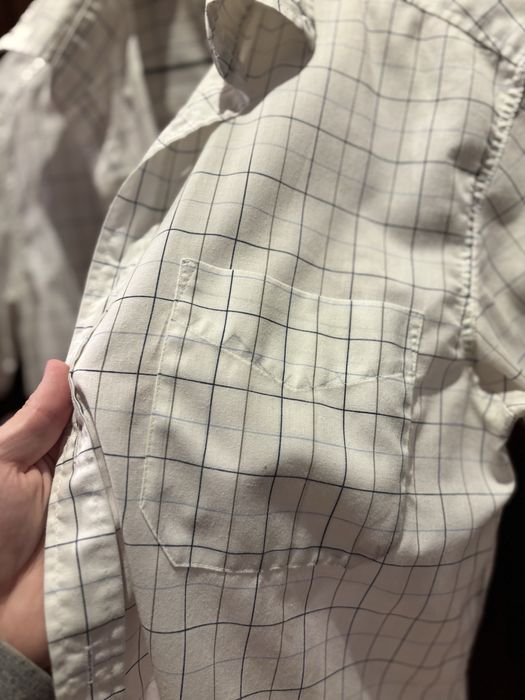 Camisa branca xadrez
