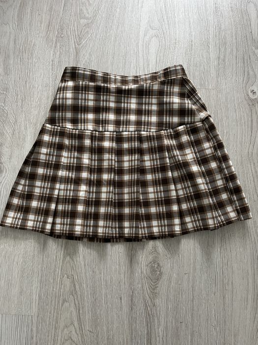 spódniczka dziecięca w kratę w kratkę krótka H&M dla dziewczynek