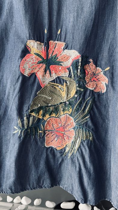 Sukienka ZARA S miękki cienki jeans