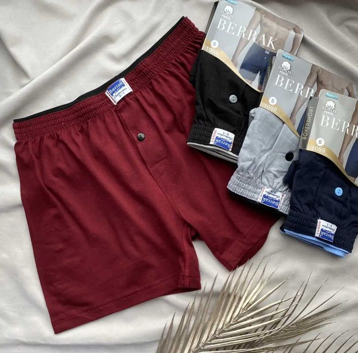 Мужские трусы боксеры Berrak Турция 100% Хлопок | семейные трусы