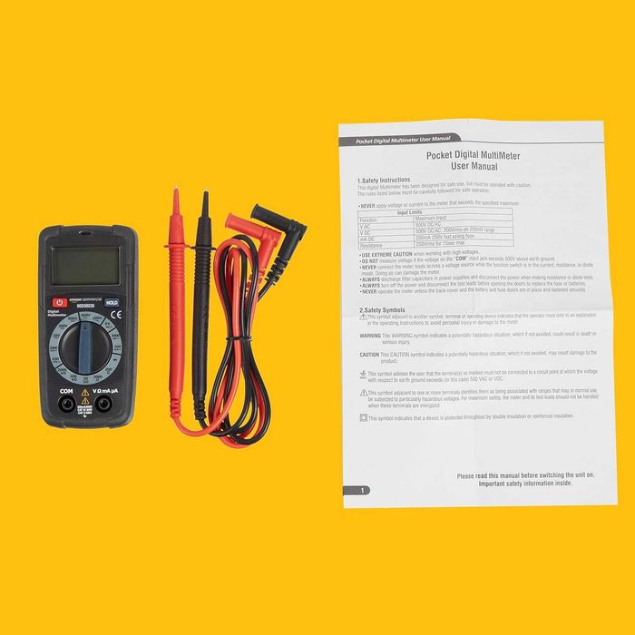Miernik Multimetr cyfrowy NCV CATII 600V CAT III 300V 200mA/600V