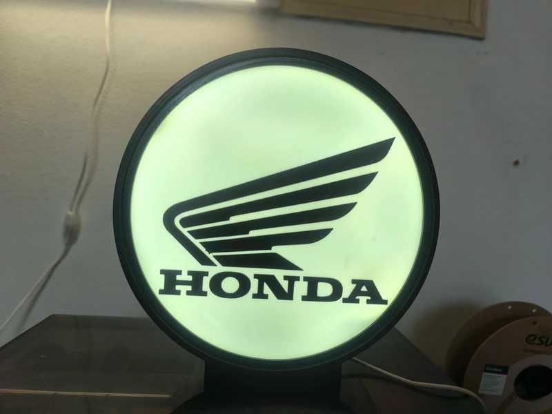 Lightbox Luminaria decorativa Honda Motos cx preta