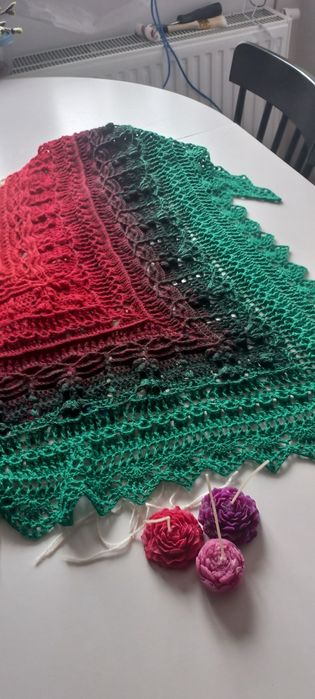 Chusta Merino ombre handmade