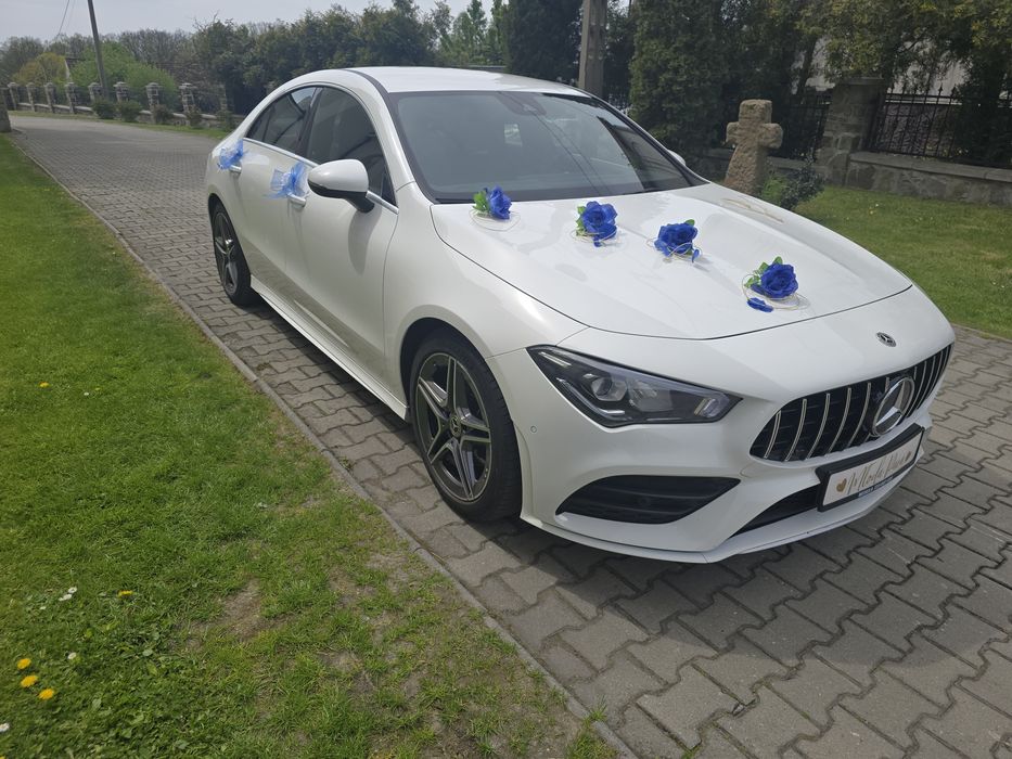 MERCEDES CLA BIAŁE AUTO SAMOCHÓD do ślubu biała perła 500zł całość