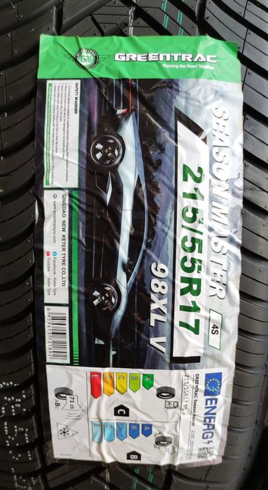 2x 215/55R17 Greentrac Season Master C/B/71dB 2026r 3 lata gwar.