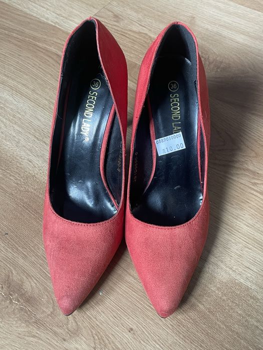 Buty damskie szpilki czerwone 36