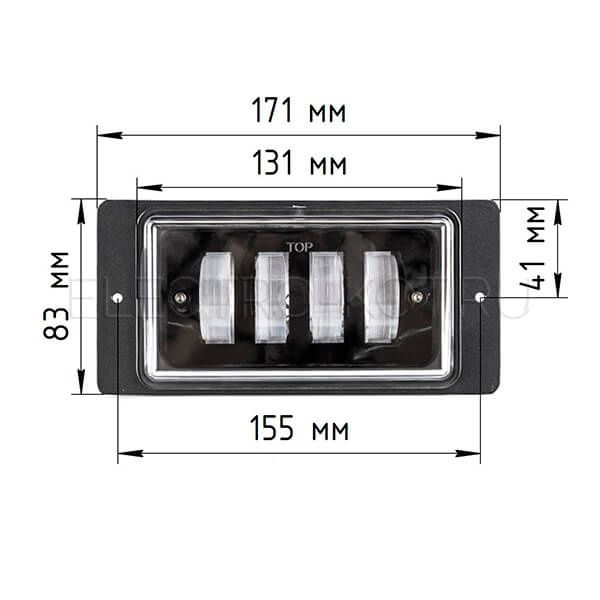 LED туманка Ваз 2110, 2111, 2112, 2114, 2115 4 линзы! Цена за единицу