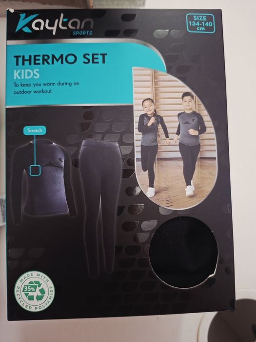 Kaytan Sport spodnie i koszulka termiczne dla dzieci 134-140 cm