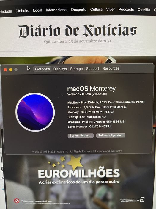 Macbook pro 13 touchbar