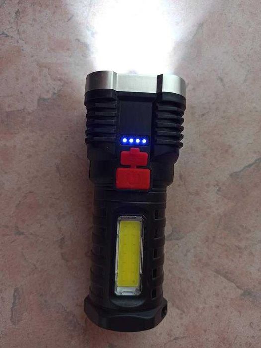 Ліхтарик тактичний, перезаряджуваний USB, супер яскравий та потужний .