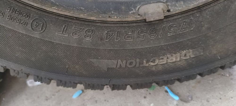 Комплект резини зима R 14 на сталевих дискіах
