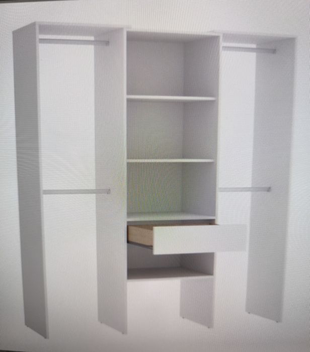 Armário de 1 coluna com barras laterais64285641404929122