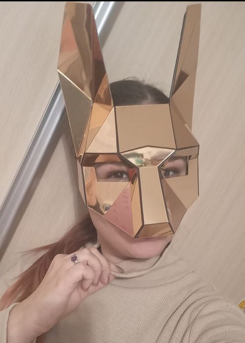 Маска вовка золото go-go, корпоратив, шоу балет,dj