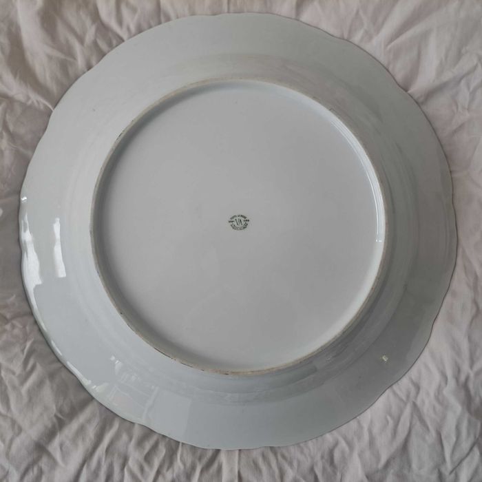 Prato Vista Alegre estilo Satsuma pintado à mão 34cm