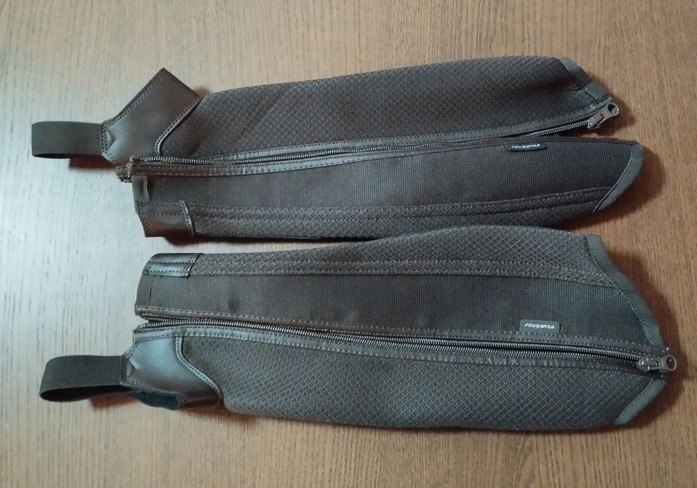 Czapsy jeździeckie Fouganza 100 mesh brązowe nowe M