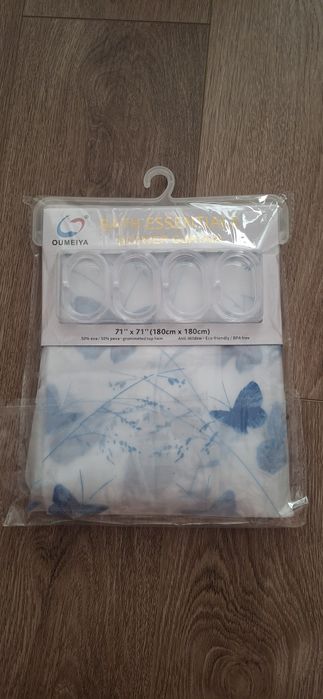 Штора шторка для душу/ванної 180×180