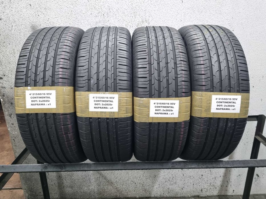 215/60/16 95V Continental Eco Contact 6 KOMPLET MONTAŻ WYSYŁKA D.2025R