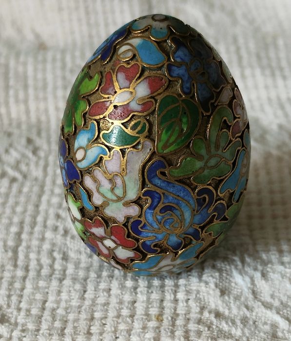 Ovo  Cloisonné Dourado Novo
