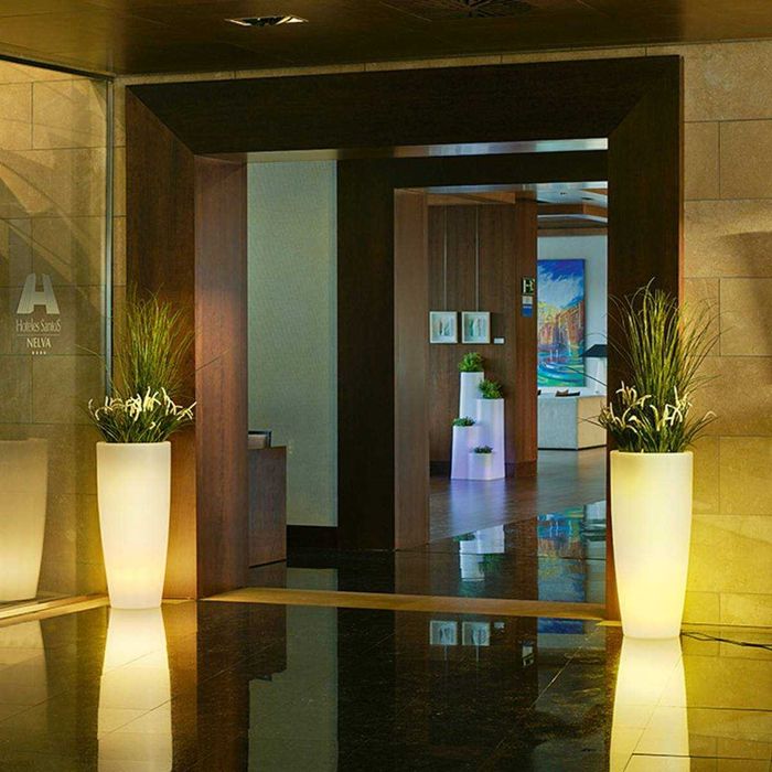 Vaso plastico com luz