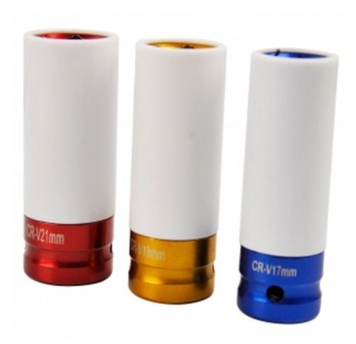 Conjunto Chaves Pernos de Roda c/ Proteção - 3 peças