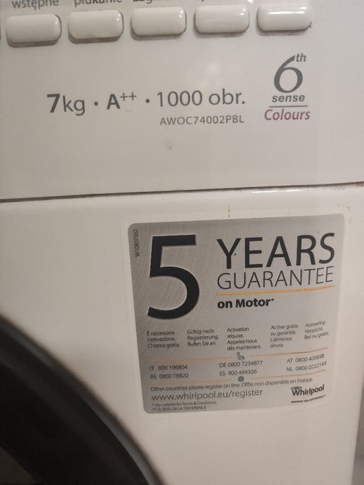 Pralka 7 kg Whirlpool
