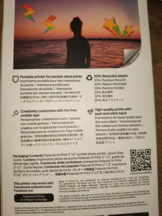 Drukarka Polaroid Hi-Print 2"x3" nowa