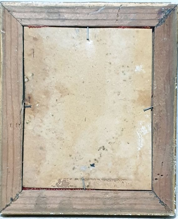 Antigo registo religioso bordado com imagem de São Pedro