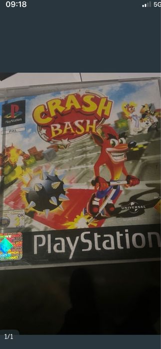 Caixa jogo Ps1 Crash Bash