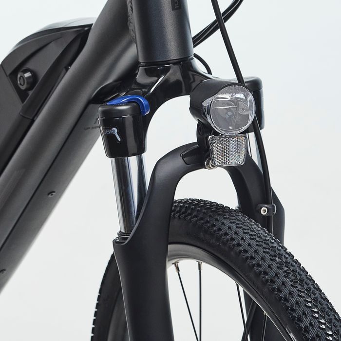 Bicicleta de Trekking Elétrica Quadro Alto Riverside 520 E Cinzento