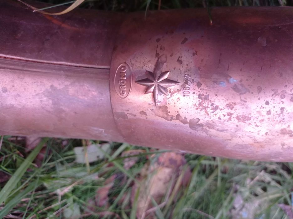 Kolanko rynnowe miedziane 100 mm