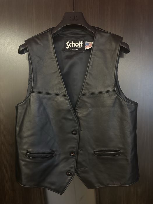 Schott шкіряний жилет кожанка